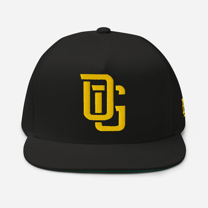 "OG" Flat Bill Cap | E Luna Brand SELECT | 3 Gold Thread Logos | 3D Puff Edition