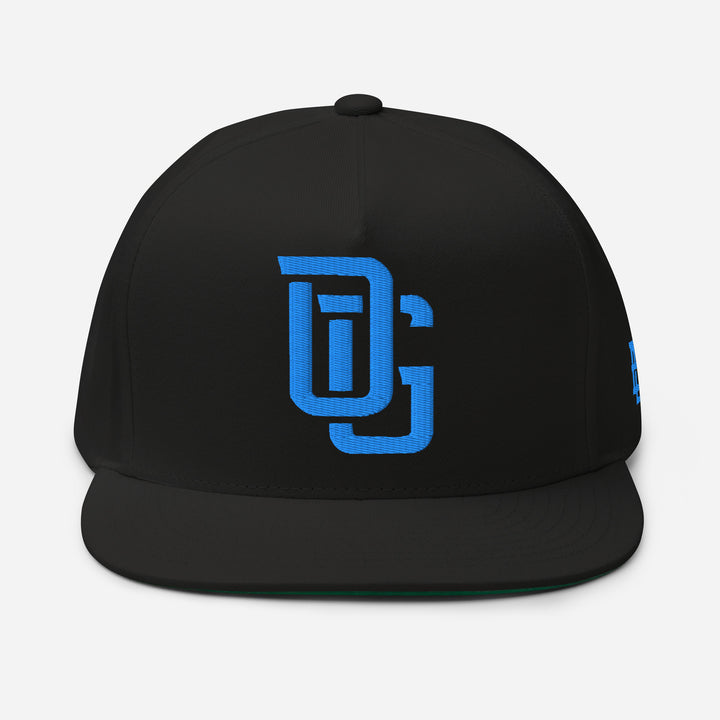 "OG" Flat Bill Cap | E Luna Brand SELECT | 3 Aqua/Teal Thread Logos | 3D Puff Edition