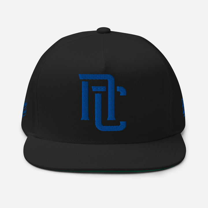 "NC" Flat Bill Cap | E Luna Brand PREMIUM | 4 Royal Thread Logos | 3D Puff Edition