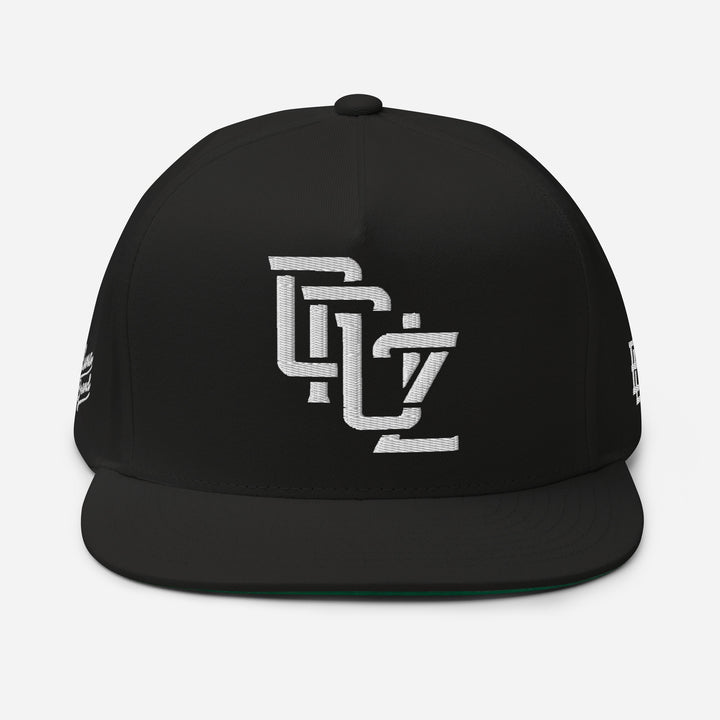 E Luna Brand "CRUZ" PREMIUM Flat Bill Cap — front view