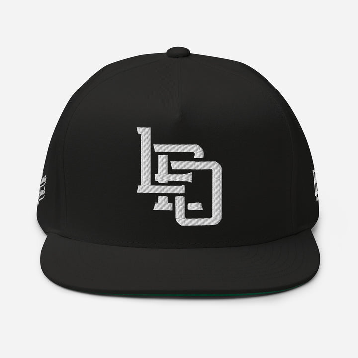 E Luna Brand "LEO" PREMIUM Flat Bill Cap — front view
