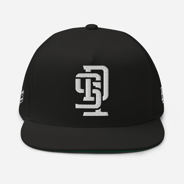 San Diego "SD1" PREMIUM Flat Bill Cap — front view