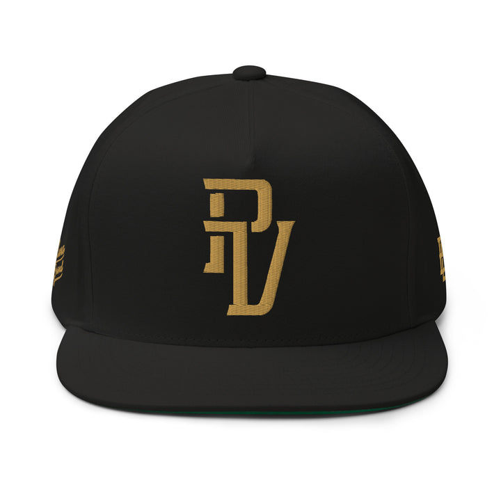 Puerto Vallarta "PV" PREMIUM Flat Bill Cap — front view