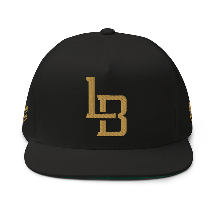 Long Beach "LB" PREMIUM Flat Bill Cap — front view