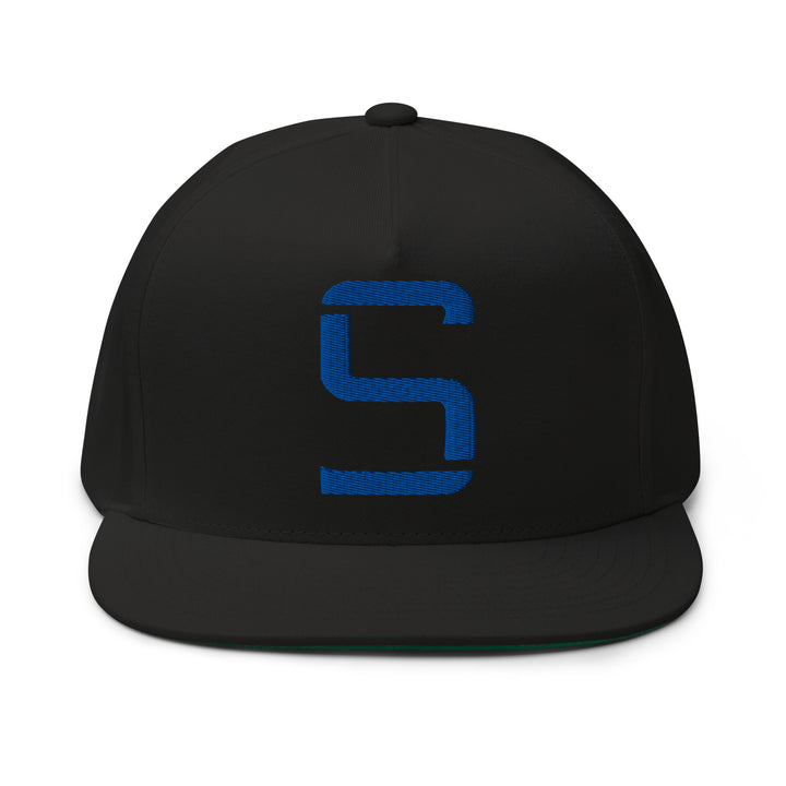 "S" Flat Bill Cap | E Luna Brand CLASSIC | 1 Royal Thread Logo | 3D Puff Edition