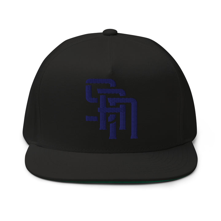 "SAN" 2.0 Flat Bill Cap | E Luna Brand CLASSIC | 1 Navy Thread Logo [3D Puff Edition]