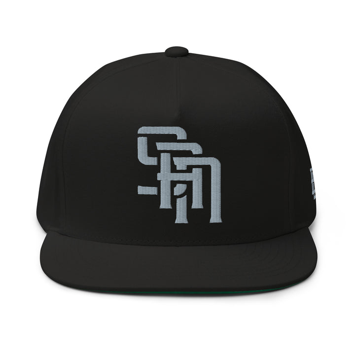 "SAN" 2.0 Flat Bill Cap | E Luna Brand SELECT | 3 Grey Thread Logos [3D Puff Edition]