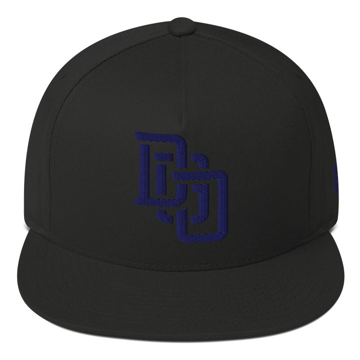 "DGO" Flat Bill Cap | E Luna Brand ESSENTIAL | 2 Navy Thread Logos