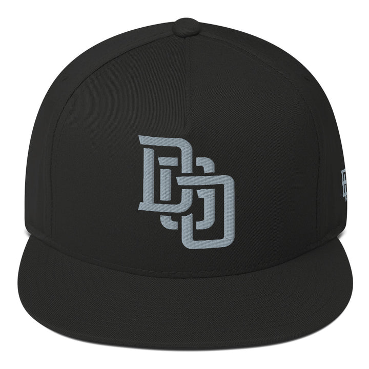 "DGO" Flat Bill Cap | E Luna Brand ESSENTIAL | 2 Grey Thread Logos