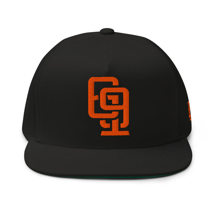"619" Flat Bill Cap | E Luna Brand ESSENTIAL | 2 Orange Thread Logos