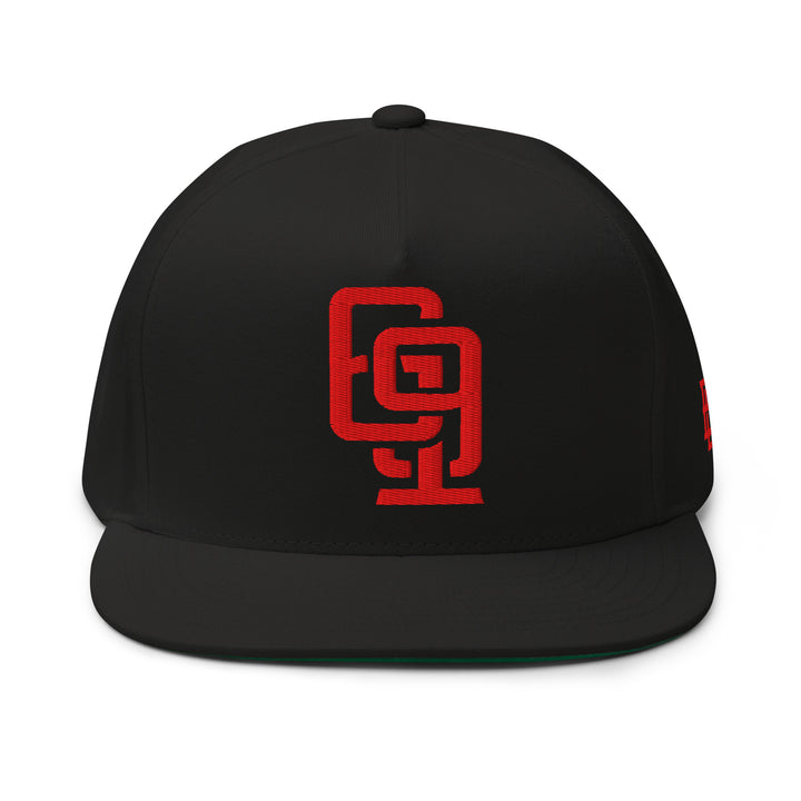 "619" Flat Bill Cap | E Luna Brand ESSENTIAL | 2 Red Thread Logos