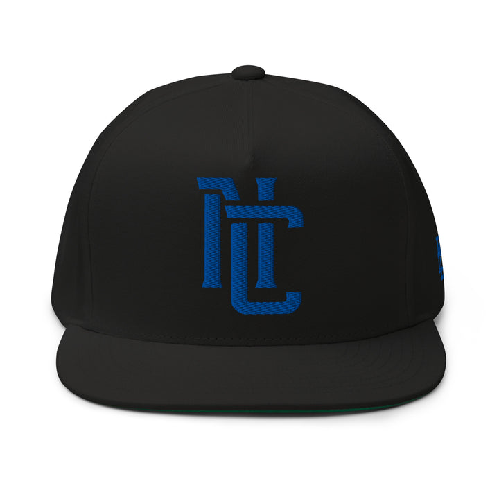 "NC" 2.0 Flat Bill Cap | E Luna Brand SELECT | 3 Royal Thread Logos | 3D Puff Edition