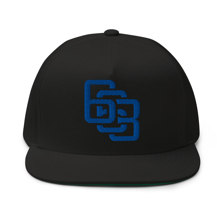 "663" Flat Bill Cap | E Luna Brand CLASSIC | 1 Royal Thread Logo | 3D Puff Edition