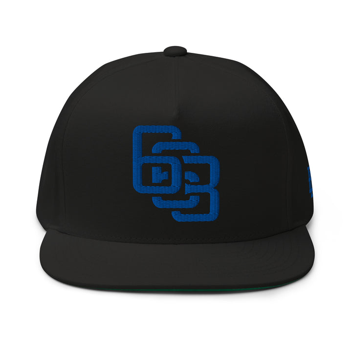 "663" Flat Bill Cap | E Luna Brand SELECT | 3 Royal Thread Logos | 3D Puff Edition
