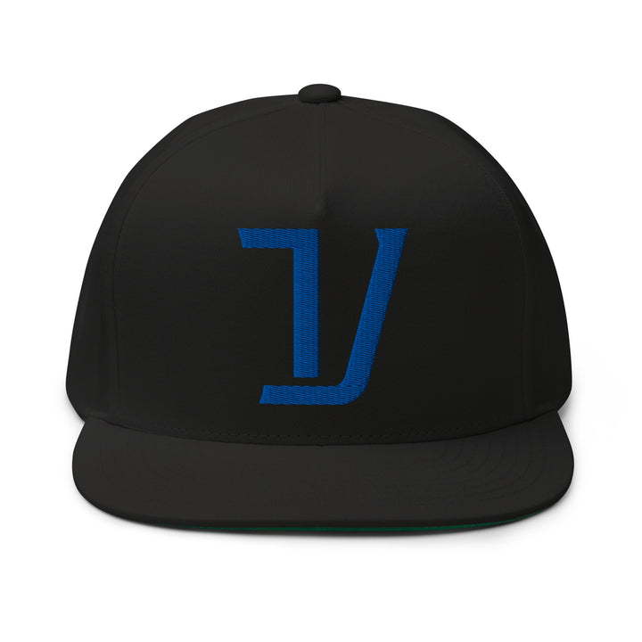 "V" Flat Bill Cap | E Luna Brand CLASSIC | 1 Royal Thread Logo | 3D Puff Edition