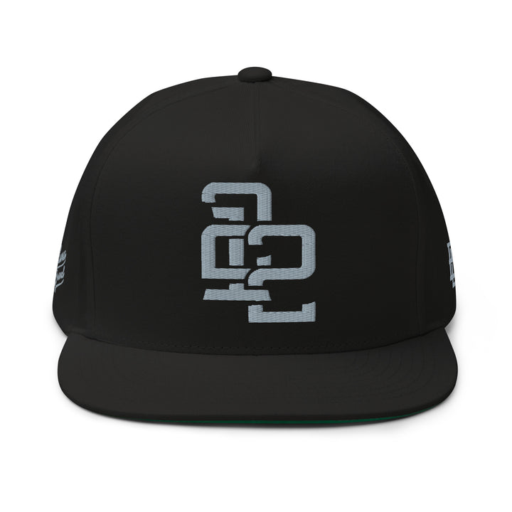 "212" Flat Bill Cap | E Luna Brand PREMIUM | 4 Grey Thread Logos | 3D Puff Edition