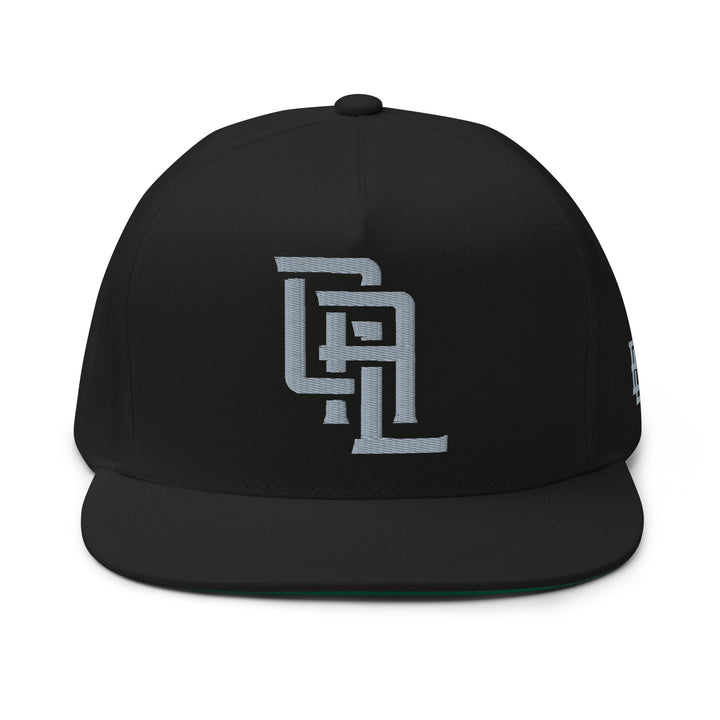 "CAL" Flat Bill Cap | E Luna Brand SELECT | 3 Grey Thread Logos | 3D Puff Edition