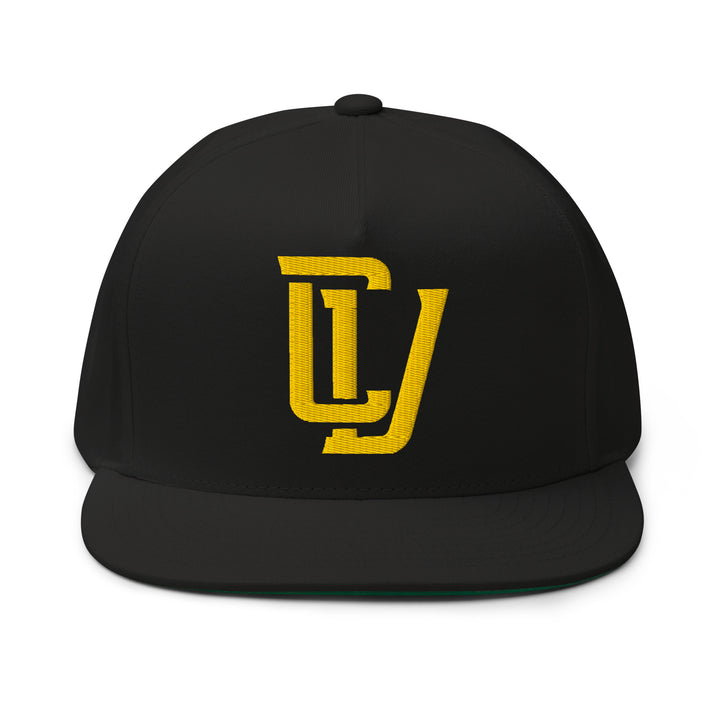 "CV" Flat Bill Cap | E Luna Brand CLASSIC | 1 Gold Thread Logo | 3D Puff Edition