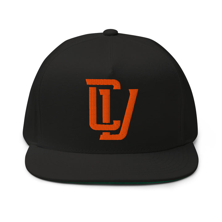"CV" Flat Bill Cap | E Luna Brand CLASSIC | 1 Orange Thread Logo | 3D Puff Edition