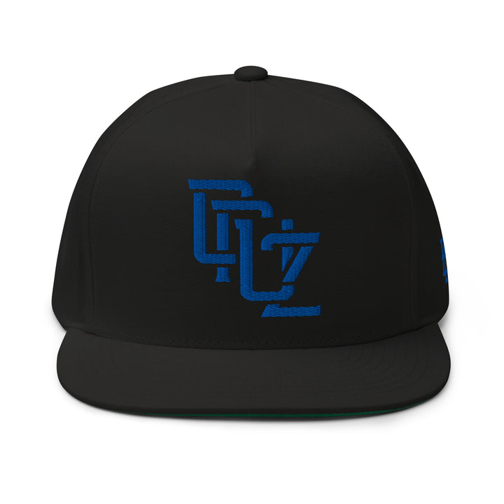 "CRUZ" Flat Bill Cap | E Luna Brand ESSENTIAL | 2 Royal Thread Logos | 3D Puff Edition