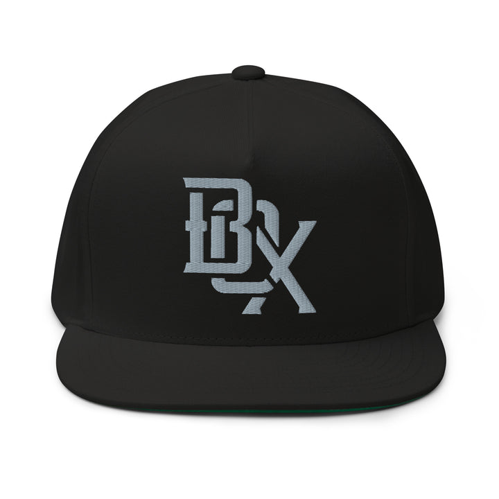 "BOX" Flat Bill Cap | E Luna Brand CLASSIC | 1 Grey Thread Logo | 3D Puff Edition