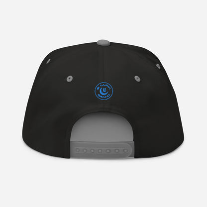 "SAN" Flat Bill Cap | Yupoong 6007 | E Luna Brand SELECT Tricrest 3 Aqua/Teal Thread Logos: Front, Left & Back [3D Puff Edition]