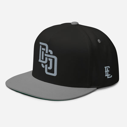 "DGO" Flat Bill Cap | E Luna Brand ESSENTIAL | 2 Grey Thread Logos