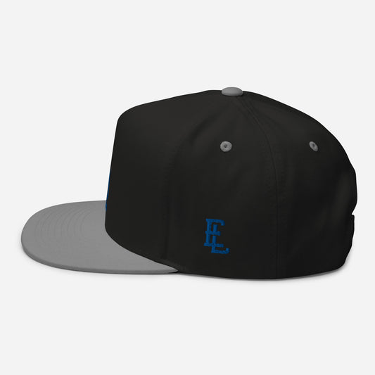 Boné Aba Reta "619" | E Luna Brand ESSENTIAL | 2 Logotipos Bordados em Azul Royal