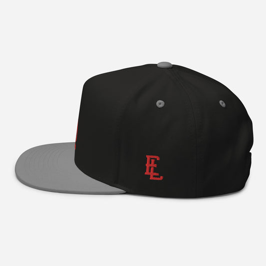 Boné Aba Reta "619" | E Luna Brand ESSENTIAL | 2 Logotipos de Linha Vermelha