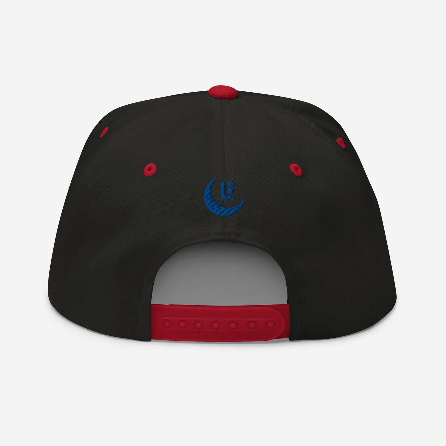 "SAN" Flat Bill Cap | Yupoong 6007 | E Luna Brand PREMIUM Quadcrest 4 Royal Thread Logos: Front, Left, Right Signature & Back [3D Puff Edition]