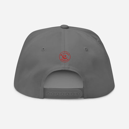 "619" Flat Bill Cap | Yupoong 6007 | E Luna SELECT Tricrest 3 Red Thread Front, Left Side & Back Logos