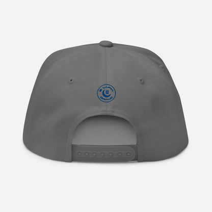 "SAN" Flat Bill Cap | Yupoong 6007 | E Luna Brand SELECT Tricrest 3 Royal Thread Logos: Front, Left & Back [3D Puff Edition]