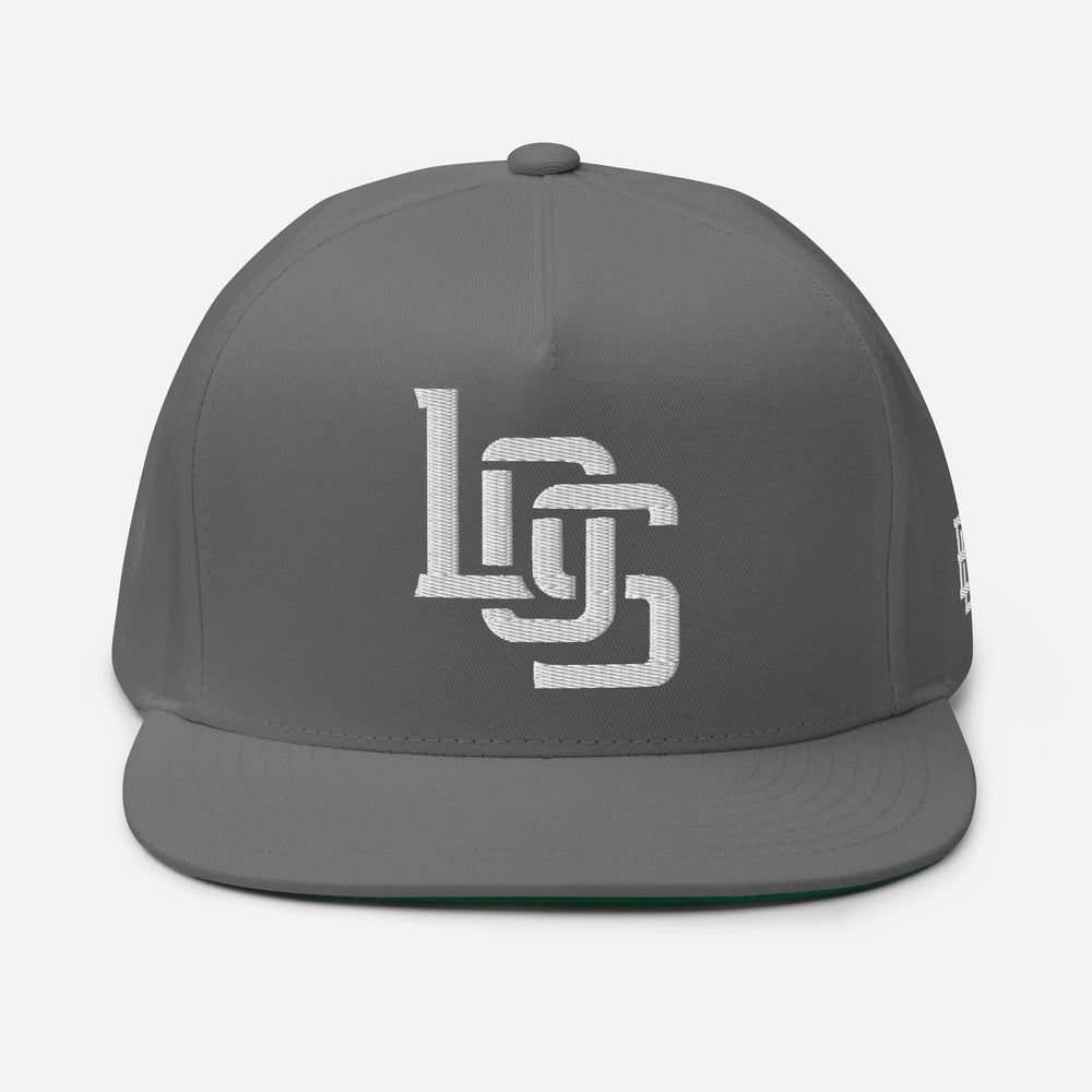"LOS" Flat Bill Cap | E Luna Brand ESSENTIAL | 2 White Thread Logos