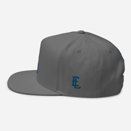 "LOS" Flat Bill Cap | Yupoong 6007 | E Luna SELECT Tricrest 3 Royal Thread Front, Left Side & Back Logos