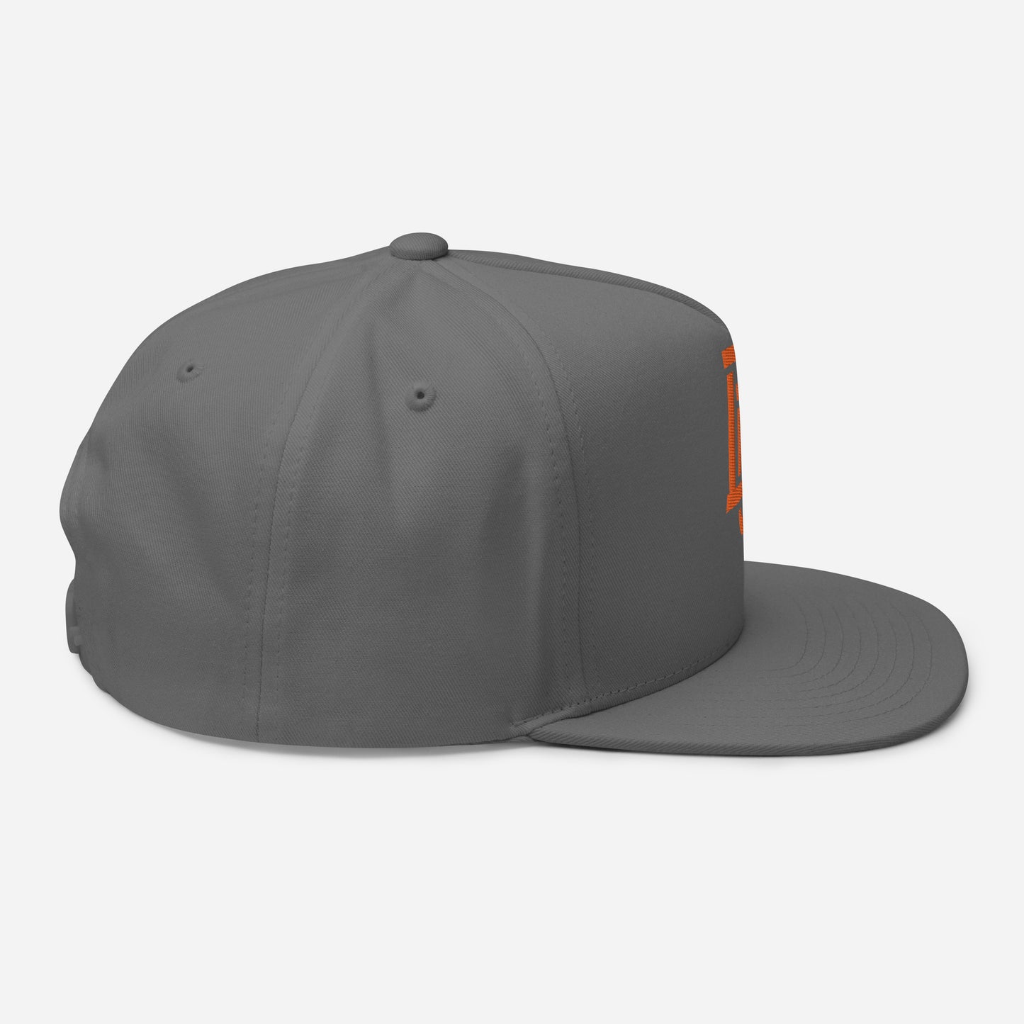 "DGO" Flat Bill Cap | Yupoong 6007 | E Luna ESSENTIAL Duocrest 2 Orange Thread Front & Left Side Logos