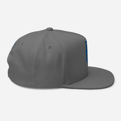 "ANG" Flat Bill Cap | Yupoong 6007 | E Luna SELECT Tricrest 3 Royal Thread Front, Left Side & Back Logos