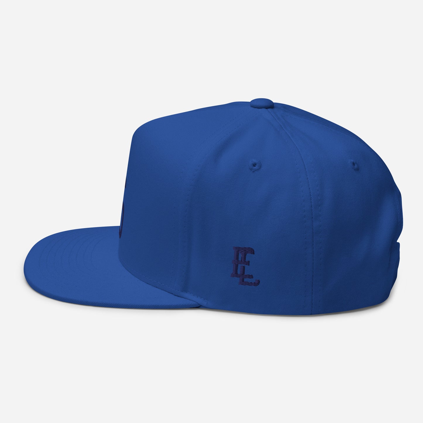 "LOS" Flat Bill Cap | E Luna Brand ESSENTIAL | 2 Navy Thread Logos