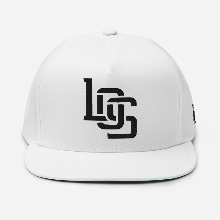 "LOS" Flat Bill Cap | E Luna Brand ESSENTIAL | 2 Black Thread Logos