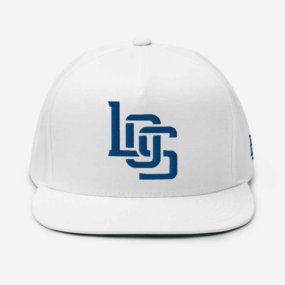 "LOS" Flat Bill Cap | E Luna Brand ESSENTIAL | 2 Royal Thread Logos