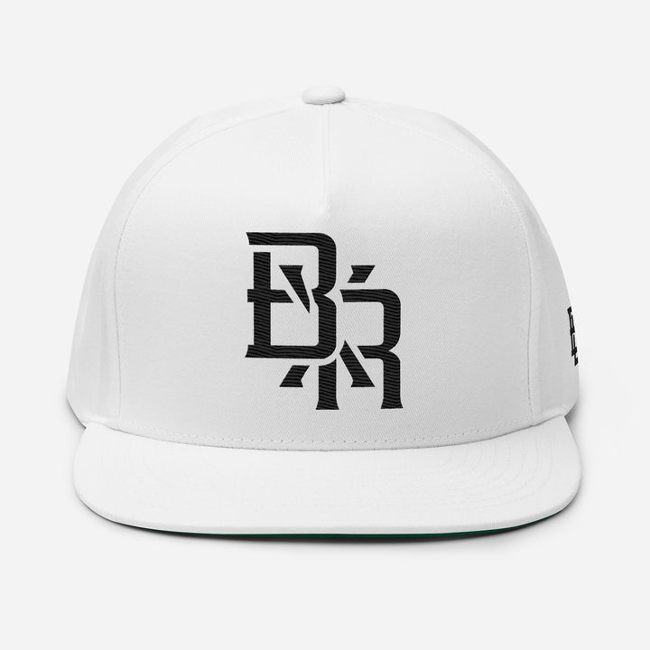 "BXR" Flat Bill Cap | E Luna Brand ESSENTIAL | 2 Black Thread Logos