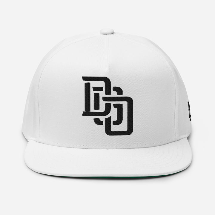 "DGO" Flat Bill Cap | E Luna Brand SELECT | 3 Black Thread Logos | 3D Puff Edition