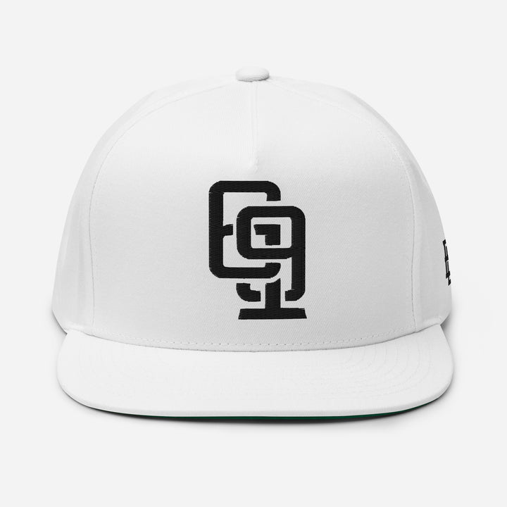 "619" Flat Bill Cap | E Luna Brand SELECT | 3 Black Thread Logos | 3D Puff Edition