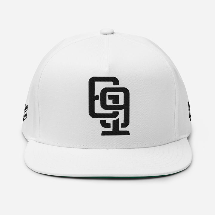 "619" Flat Bill Cap | E Luna Brand PREMIUM | 4 Black Thread Logos | 3D Puff Edition
