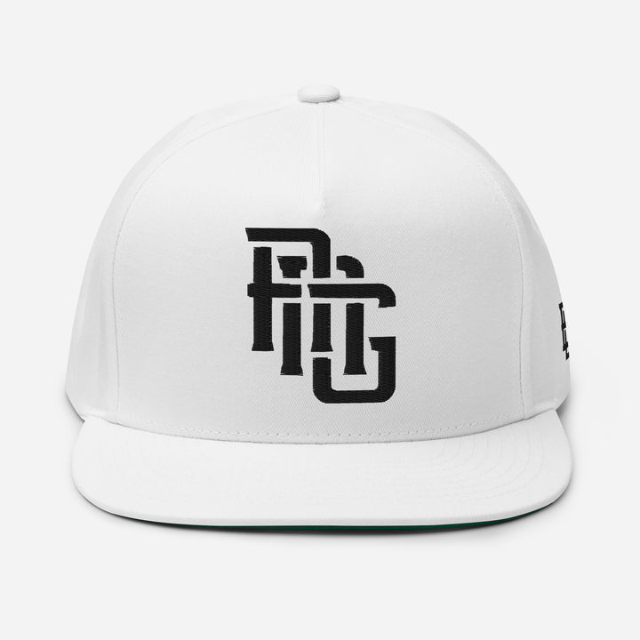 "ANG" Flat Bill Cap | E Luna Brand SELECT | 3 Black Thread Logos [3D Puff Edition]