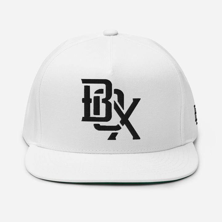 "BOX" Flat Bill Cap | E Luna Brand SELECT | 3 Black Thread Logos [3D Puff Edition]