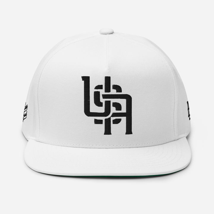"USA" Flat Bill Cap | E Luna Brand PREMIUM | 4 Black Thread Logos | 3D Puff Edition
