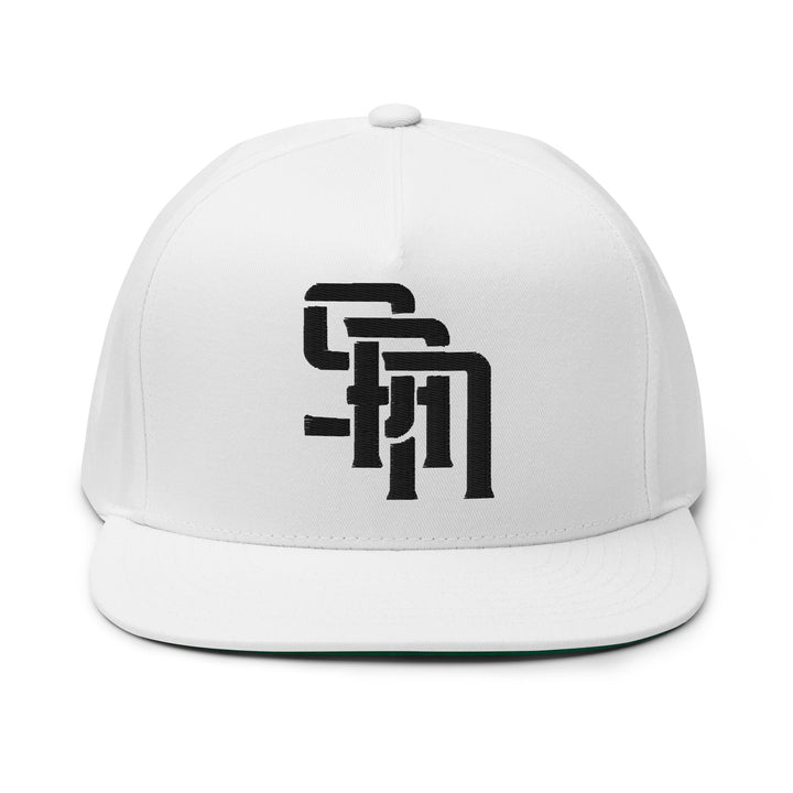 "SAN" Flat Bill Cap | E Luna Brand CLASSIC | 1 Black Thread Logo | 3D Puff Edition