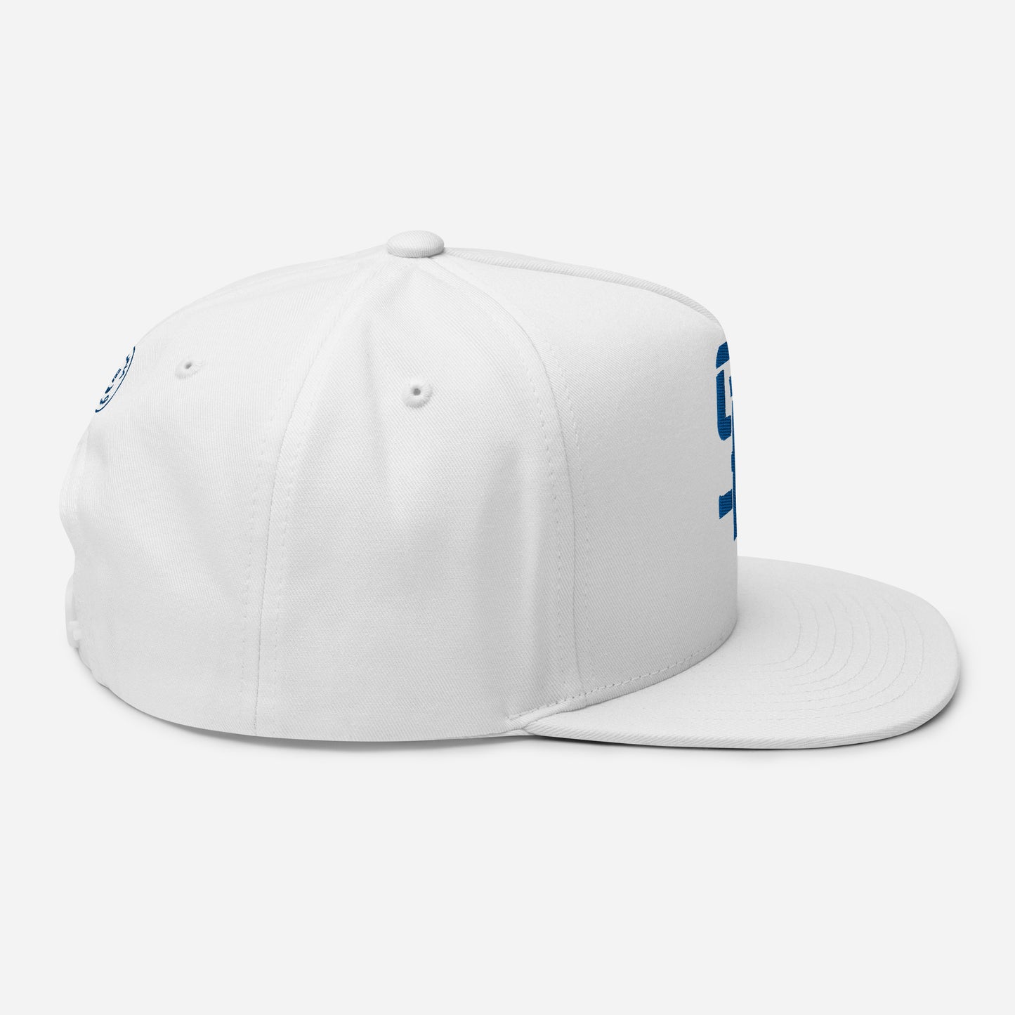 "SAN" Flat Bill Cap | Yupoong 6007 | E Luna Brand SELECT Tricrest 3 Royal Thread Logos: Front, Left & Back [3D Puff Edition]