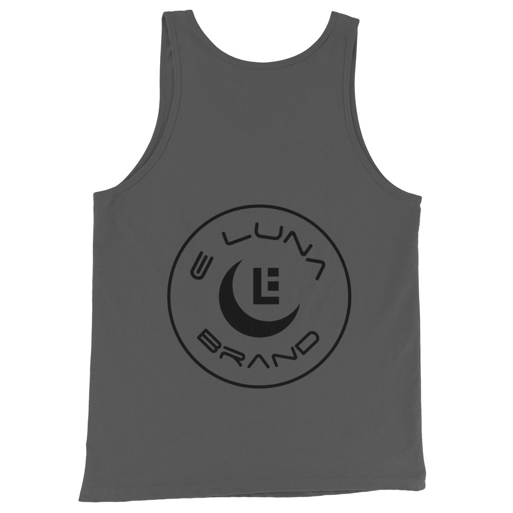 "LOS" Men’s Staple Tank Top | Bella + Canvas 3480 | 2 Black Logos Including Large Back Logo