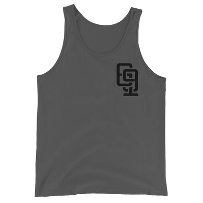 "619" Men’s Staple Tank Top | Bella + Canvas 3480 | 2 Black Logos Including Large Back Logo